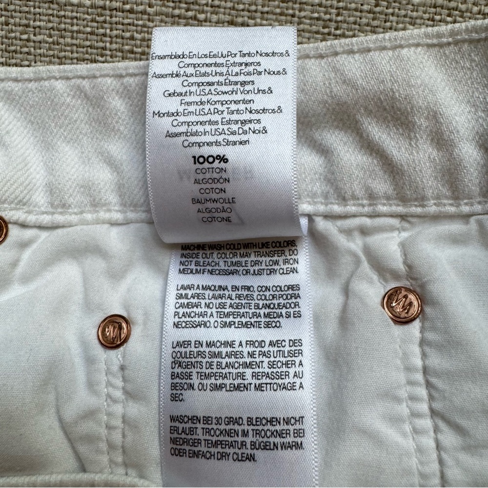 MOTHER White Distressed Jean Shorts - Picture 9 of 10